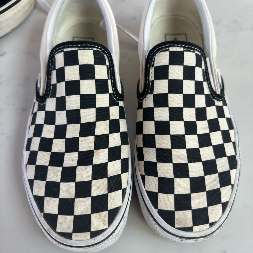 Checkered Vans Slip On Sneakers